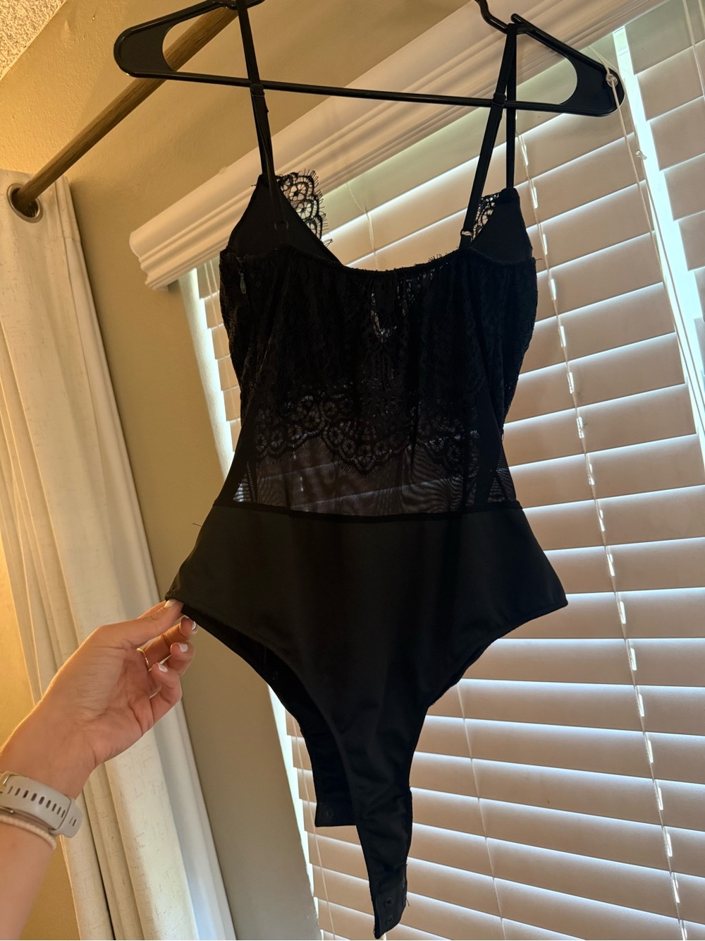 Windsor Black Lace Mesh Bodysuit - Picture 4 of 6